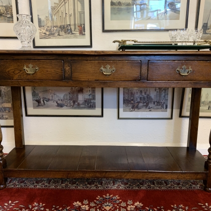 Outstanding Quality Oak Three Drawer Dresser/side Table - Now Sold