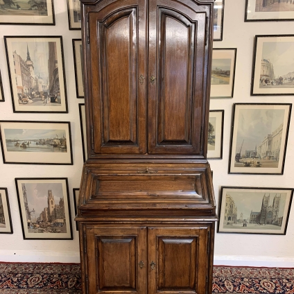 Fantastic Arched Top Mahogany Bureau/bookcase - Now Sold