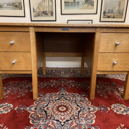 Stylish Solid Oak School Desk Circa 1936 - Now Sold