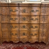 Large French Antique Serpentine Shaped Carved Oak Chest Of Four Drawers Circa 1890 - Now Sold - Image 11