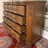 Large French Antique Serpentine Shaped Carved Oak Chest Of Four Drawers Circa 1890 - Now Sold - Image 2