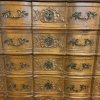 Large French Antique Serpentine Shaped Carved Oak Chest Of Four Drawers Circa 1890 - Now Sold - Image 5