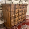Large French Antique Serpentine Shaped Carved Oak Chest Of Four Drawers Circa 1890 - Now Sold - Image 9