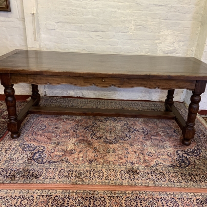 Fabulous Quality Oak Shaped Console/hall/side Table - Now Sold