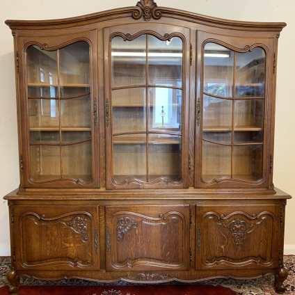 Outstanding Quality French Three Door Bookcase/cabinet/cupboard - Now Sold
