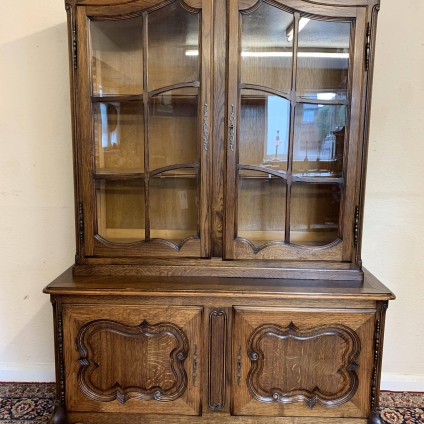 Outstanding Quality French Carved Oak Vitrine/bookcase - Now Sold