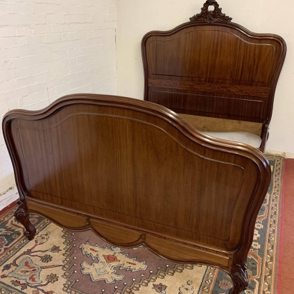 Outstanding Quality French Shaped & Carved Mahogany Double Bed Circa 1880 - Now Sold