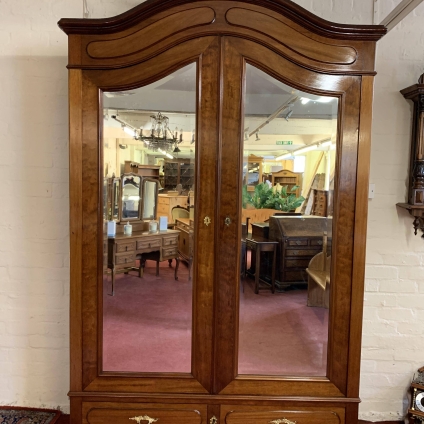 Stunning Antique French Carved Mahogany Two Door Armoire/wardrobe Circa 1880 - Now Sold