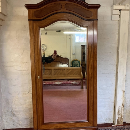 Stunning Antique French Carved Mahogany Mirror Door Armoire/wardrobe/linen Cabinet Circa 1880 -now Sold