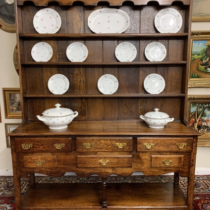 Fantastic Quality Oak Dresser With Plate Rack - Now Sold