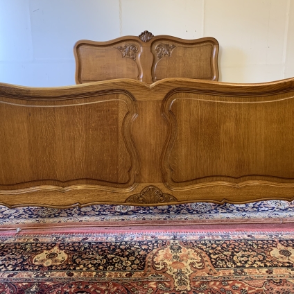 Fabulous French Carved Oak Shaped Bed (ref2) - Now Sold