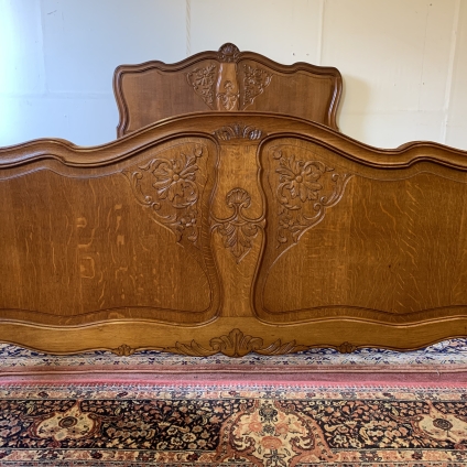 Fantastic French Carved Oak Bed (ref4) - Now Sold