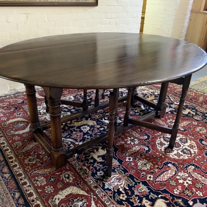 Outstanding Quality Large Solid Oak Double Gate Leg Table - Now Sold