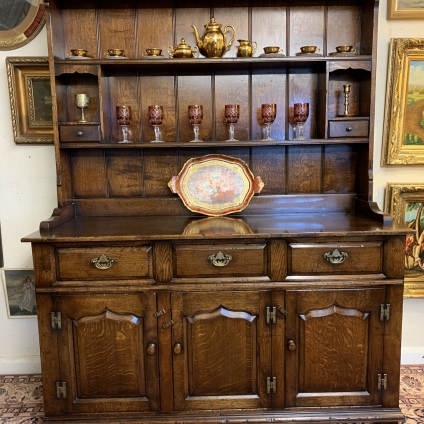 Fantastic Quality Oak Dresser With Rack - Now Sold