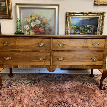 Outstanding Quality Antique Burr Walnut Dresser/sideboard/chest Of Drawers - Now Sold