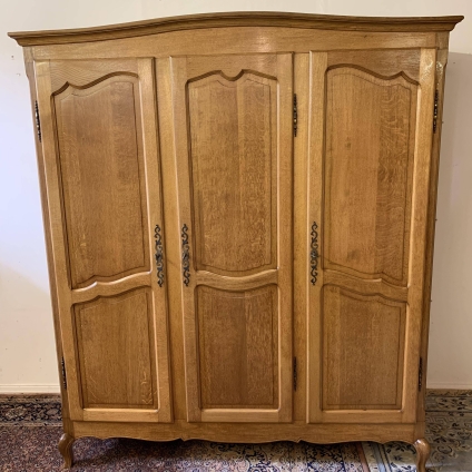 Fabulous French Oak Three Door Armoire/wardrobe - Now Sold