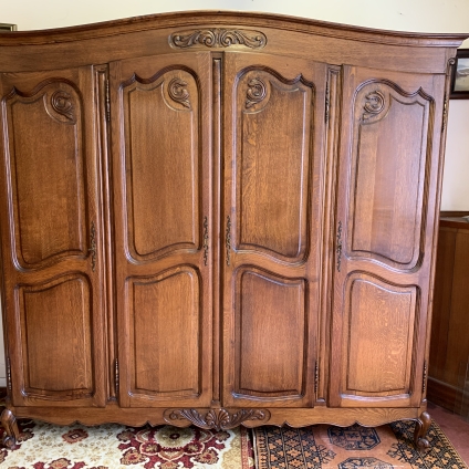 Fabulous Quality French Carved Oak Four-door Armoire/wardrobe - Now Sold