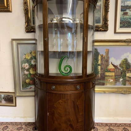 Fabulous Quality Mahogany Demi Lune Shaped Display Cabinet - Now Sold