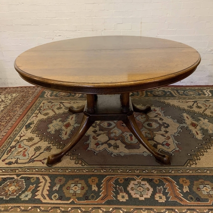 Outstanding Quality Oak Extending Pedestal Dining Table By Crumpers Of Salisbury - Now Sold