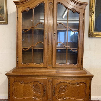 Fantastic Quality French Carved Oak Vitrine/bookcase/cabinet/cupboard - Now Sold