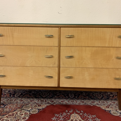 Retro Mid Century Alfred Cox Mable & Walnut Chest Of Drawers - Now Sold