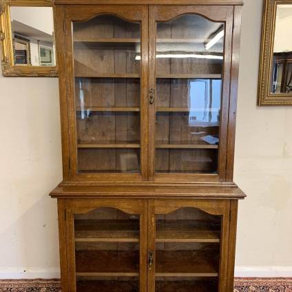 Outstanding Quality Antique Oak Glazed Bookcase Circa 1900 - Now Sold