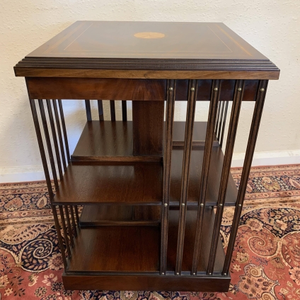 Fantastic Quality Inlaid Mahogany Revolving Bookcase - Now Sold