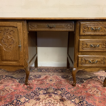 Elegant French Carved Oak Desk - Now Sold