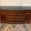 Stunning Shaped Serpentine Crossbanded Mahogany Dresser With Marble Top - Now Sold - Image 6