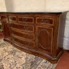 Stunning Shaped Serpentine Crossbanded Mahogany Dresser With Marble Top - Now Sold - Image 7