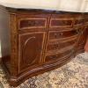 Stunning Shaped Serpentine Crossbanded Mahogany Dresser With Marble Top - Now Sold - Image 8