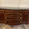 Stunning Shaped Serpentine Crossbanded Mahogany Dresser With Marble Top - Now Sold - Image 9