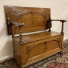 Fantastic Quality Antique Carved Oak Monks Bench/seat - Now Sold - Image 11