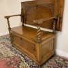 Fantastic Quality Antique Carved Oak Monks Bench/seat - Now Sold - Image 12