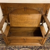 Fantastic Quality Antique Carved Oak Monks Bench/seat - Now Sold - Image 9