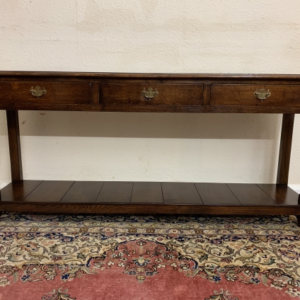 Outstanding Quality Oak Three Drawer Dresser/console Table/hall Table - Now Sold