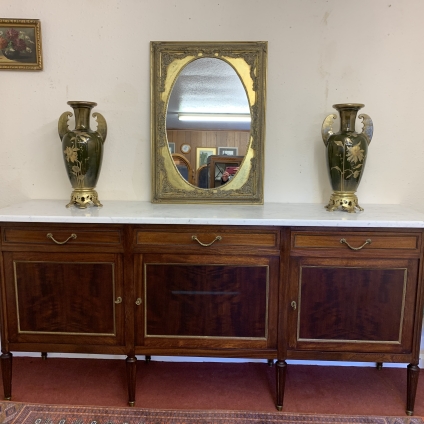 Superb Antique French Mahogany Neo Classical Marble Topped Credenza/cabinet - Now Sold