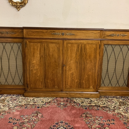 Outstanding Quality Inlaid Rosewood Four-door Breakfront Credenza/cabinet - Now Sold