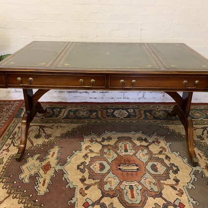 Outstanding Quality Leather Topped Mahogany Library Table/desk - Now Sold