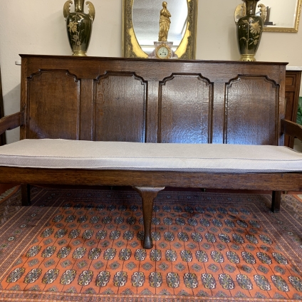 Fantastic Oak George Iii Four Panelled Settle Circa 1770 - Now Sold