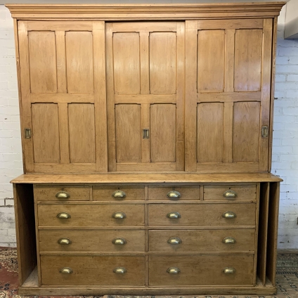Large Victorian Pine Housekeepers Cupboard Circa 1875 - Now Sold