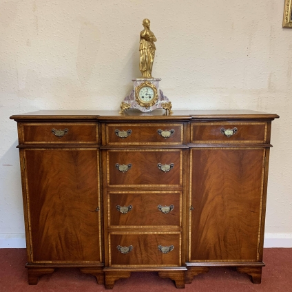 Stunning Quality Inlaid Mahogany Breakfront Cabinet/sideboard - Now Sold