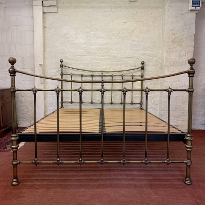 Fabulous Brass And Iron King Size Bed - Now Sold