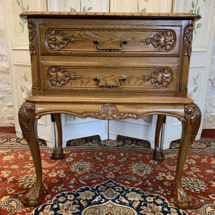 Outstanding Quality French Carved Oak Chippendale Style Chest Of Drawers - Now Sold