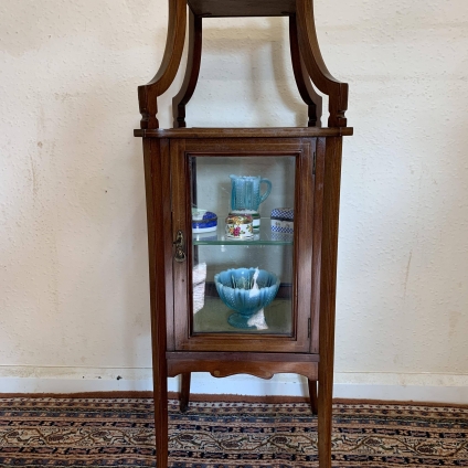 Fantastic Quality Inlaid Mahogany Edwardian Glazed Bijouterie Cabinet - Now Sold