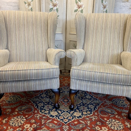 Outstanding Quality Pair Of Parker Knoll Upholstered Armchairs - Now Sold