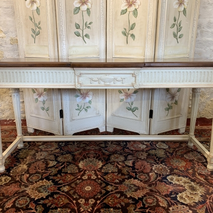Outstanding Quality Walnut Topped Console Table/side Table-now Sold