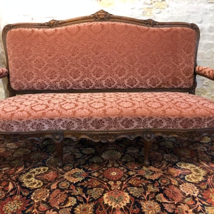 Fabulous Antique French Carved Walnut Upholstered Settee/sofa/seat Circa 1890 - Now Sold