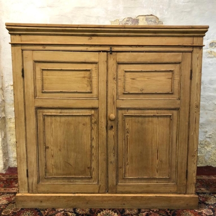 Fabulous Antique Pine Two Door Housekeepers Cupboard/larder/linen Cabinet - Now Sold