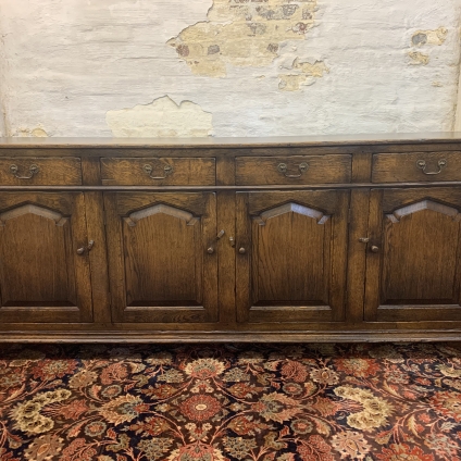 Outstanding Quality English Oak Long Four Door Dresser/sideboard - Now Sold